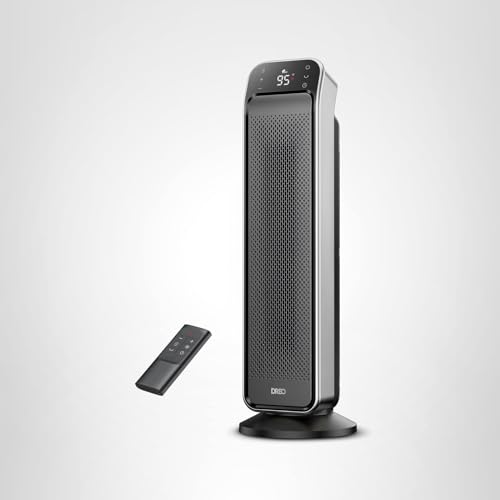 Dreo Space Heater Indoor, 25" 11.5ft/s Fast Portable Room Heater with Remote and Thermostat, 3 Modes, Overheating & Tip-Over Protection, Electric Heaters for Indoor Use Large Room, Bedroom, Gold