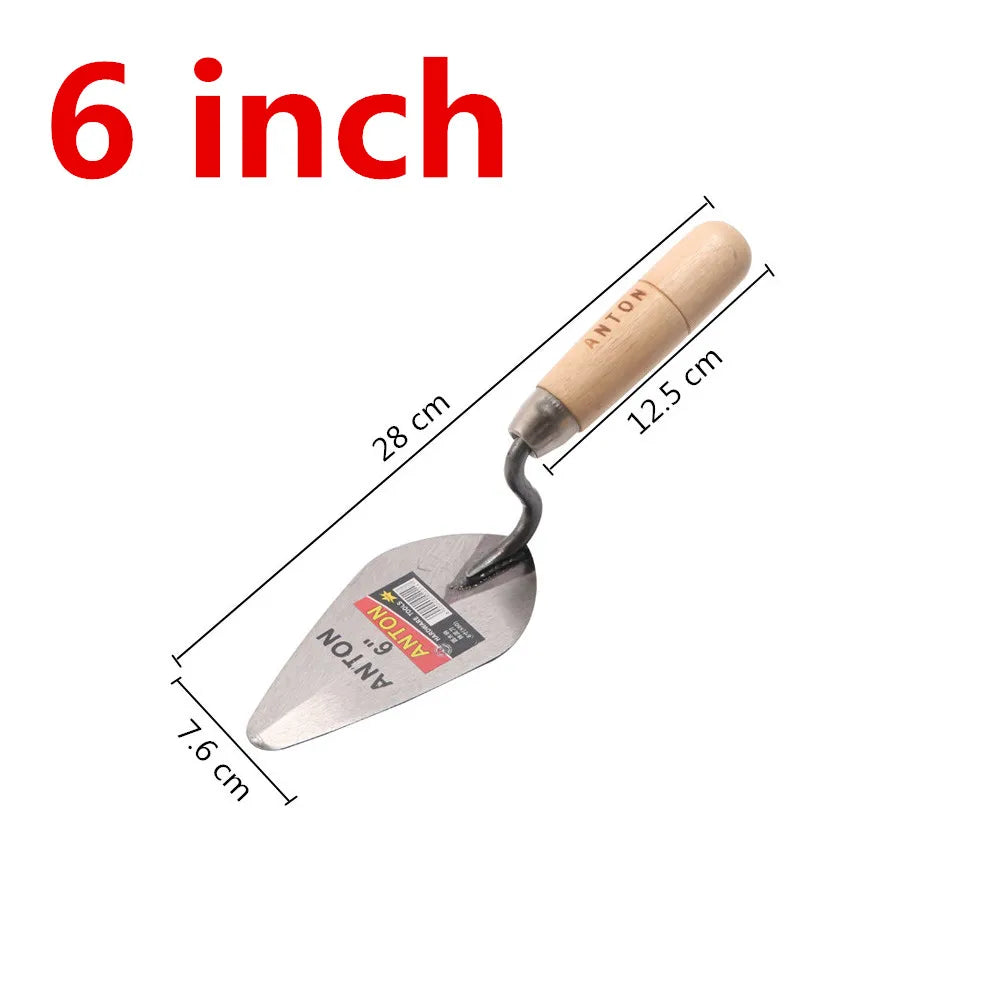 6/7 Inch Construction Tools Putty Knife Brick Trowel Laying Carbon Steel Blade Pointing Plaster Tool Carbon Steel Trowel Tools