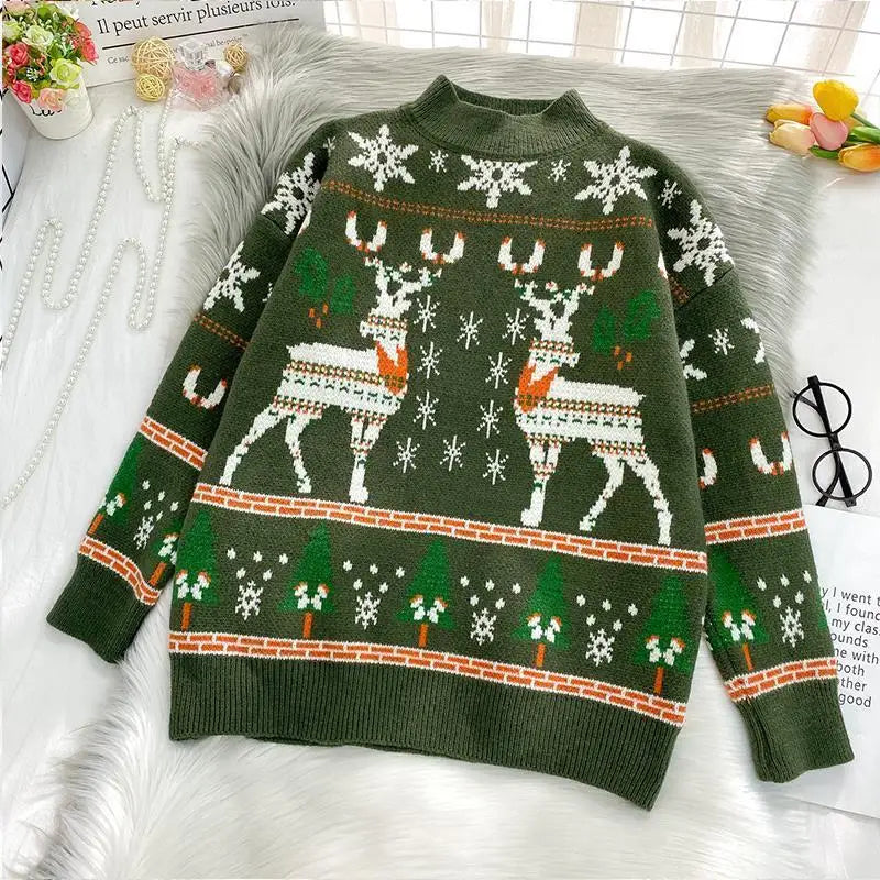 Woman Sweaters Autumn Winter Christmas Knitted Sweater Women 2024 Loose Top Femme Chandails Pull Hiver