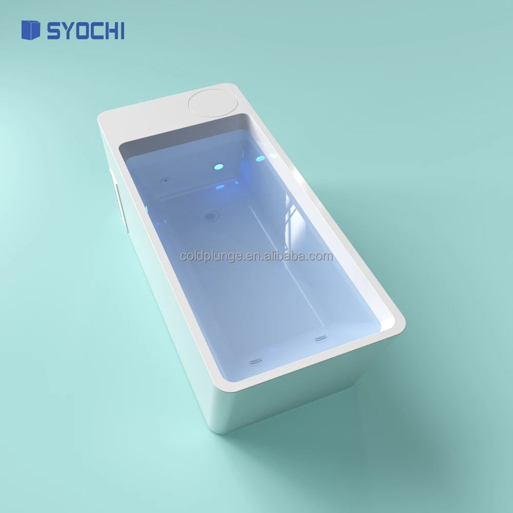 US. Local Syochi New Arrival Cold Plunge Tub Ice Bath for Recovery with Water Chiller 1HP Water Cooled Chiller