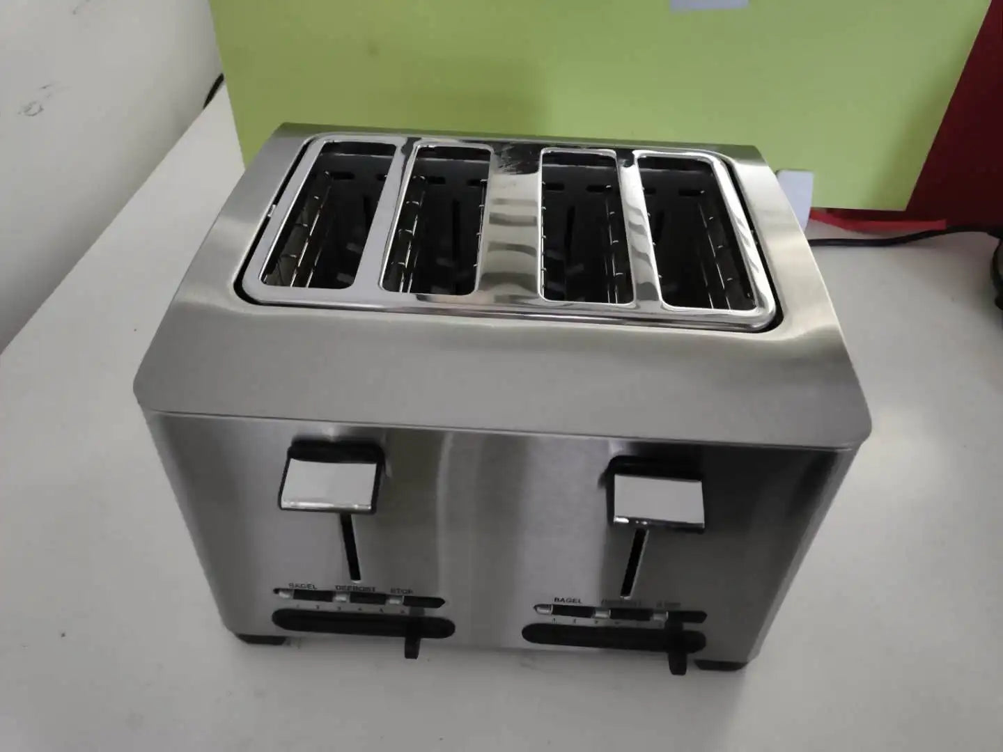 Home Stainless Steel Toaster 4 Pieces Toaster Breakfast Maker and Commercial Toaster