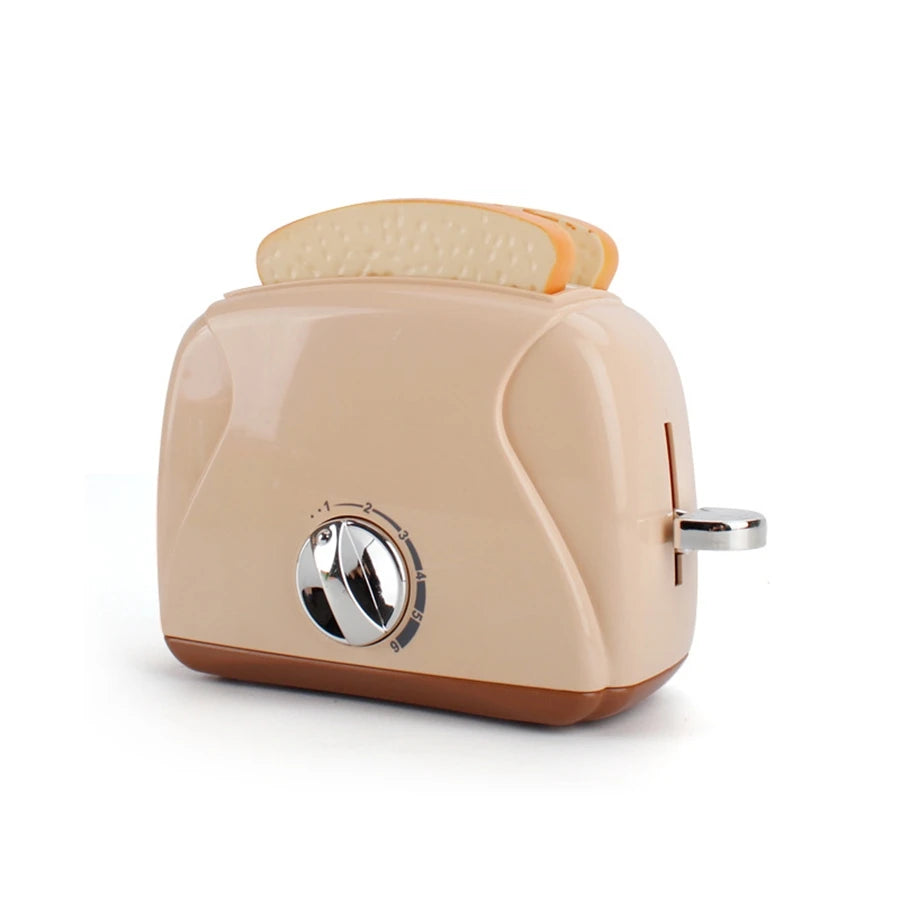 Mini Kitchen Appliance Toys for Kids Role Play Cooking Set Microwave Toaster Coffee Machine Washing Machine Learning Playset