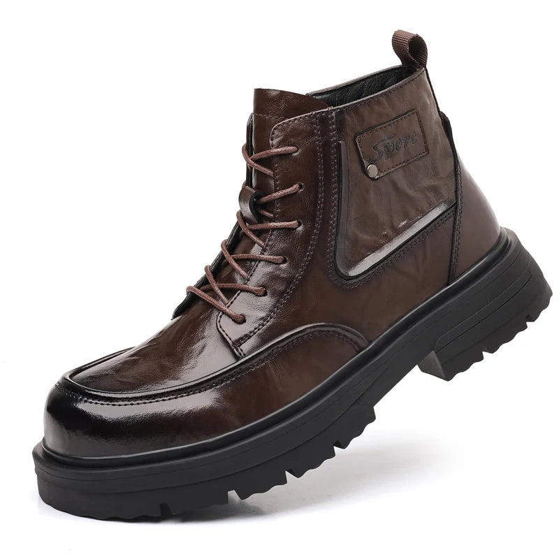 2025 Autumn Boots Men's British Style Workwear Shoes Casual Popular Men's And Women's High-Top All-Match Men's Shoes