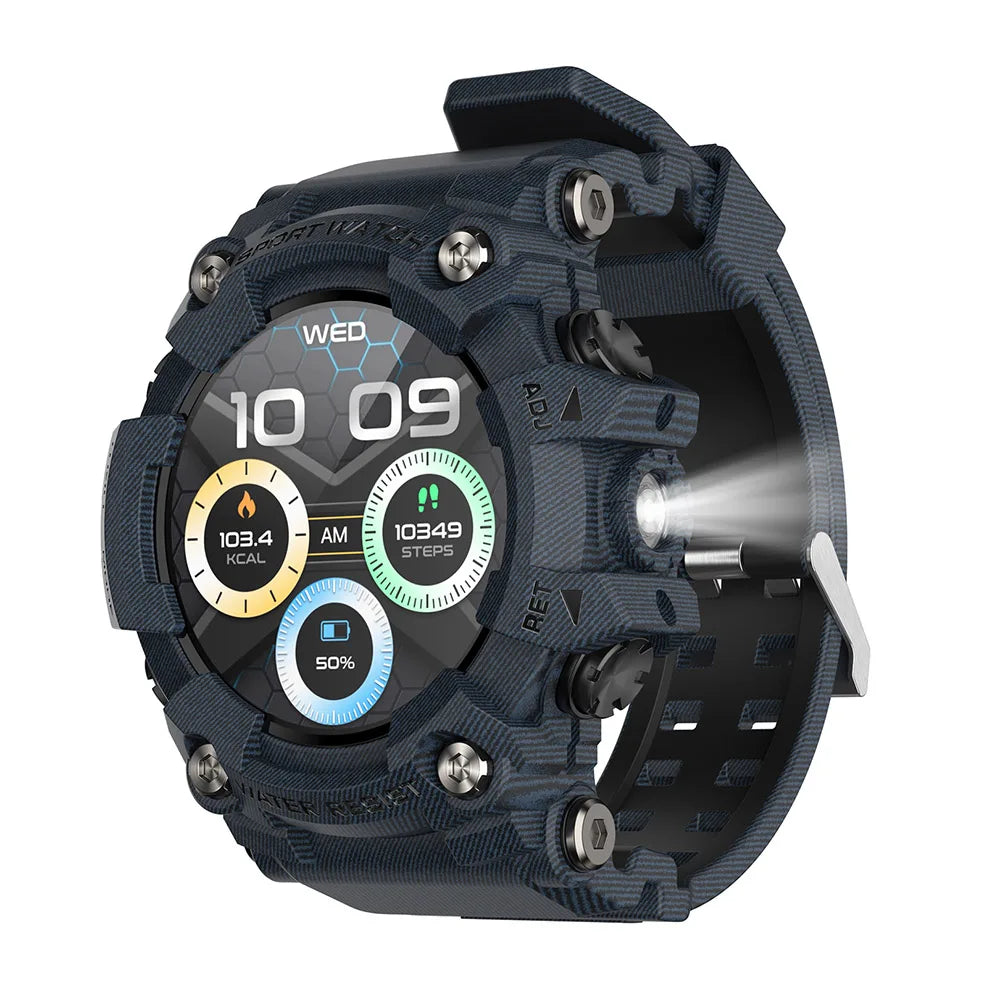 T6plus Compass Altitude Air Pressure Smart Watch 100+ Sport Mode Fitness Tracker Outdoor Military Smartwatch