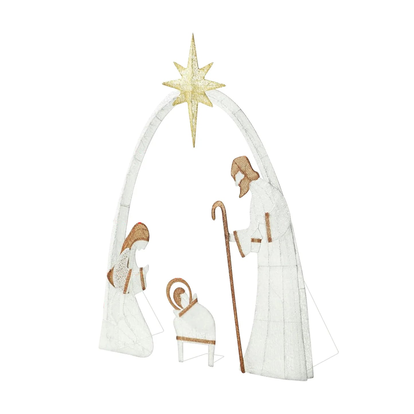 Lighted Christmas Outdoor, Light Christmas Scene Silhouette Indoor Outdoor Christmas Decorations, Outdoor Christmas Decor Set