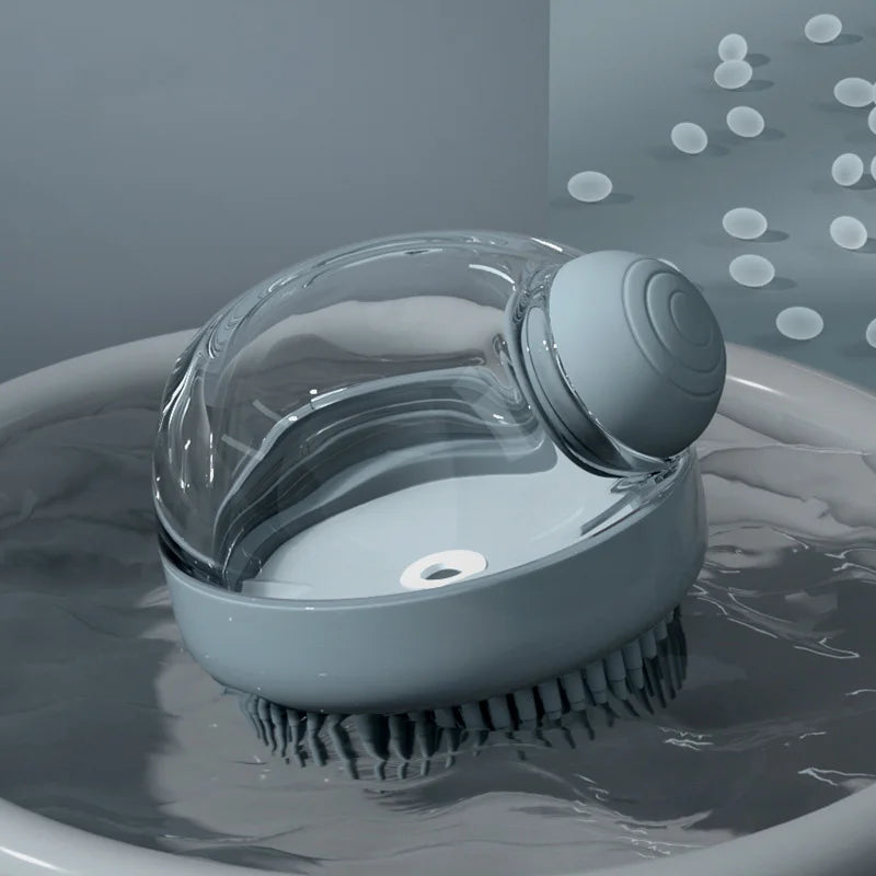 Pet Bath Brush 2025 New 2 In 1 Dog Bath Brush With Built-in Shampoo Dispenser Pet Wash Brush Dogs Cats Grooming Massage Brush