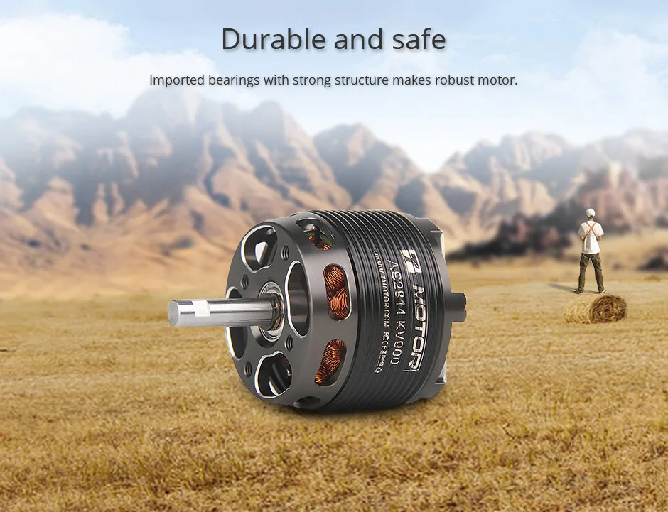 T-MOTOR Hobby AS2814 KV900 KV1050 KV1200 KV2000 Long Shaft Brushless Motor For Airplane Fixed Wing Power Engine