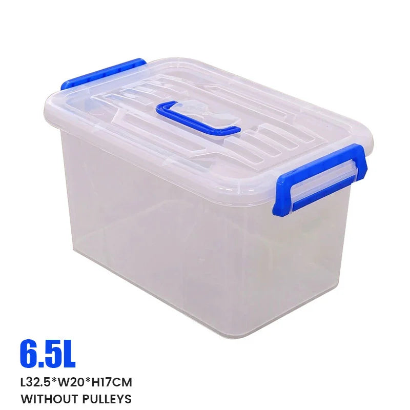 Storage Box with Lid Organizer Box Stackable Storage Trunk Storage Container Closet Organizer with Wheels Home Organizer