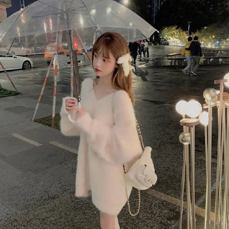 Pullovers Women Tender Loose Harajuku Chic Stylish Femme Korean Style Student Soft Elegant Aesthetic All-match Friends Casual