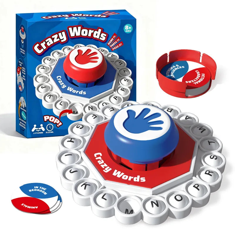 New English Word Board Game The Quick Thinking Letter Pressing Game for Fast-paced Family Gathering Children Stress Relief Toys