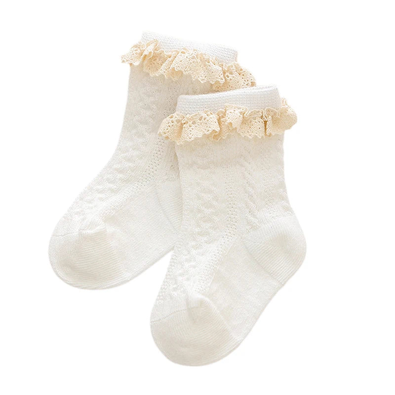 Adorable Infant Girls Ruffle Socks Perfect for Special Occasions like Baptisms Birthdays and Family Photoshoots