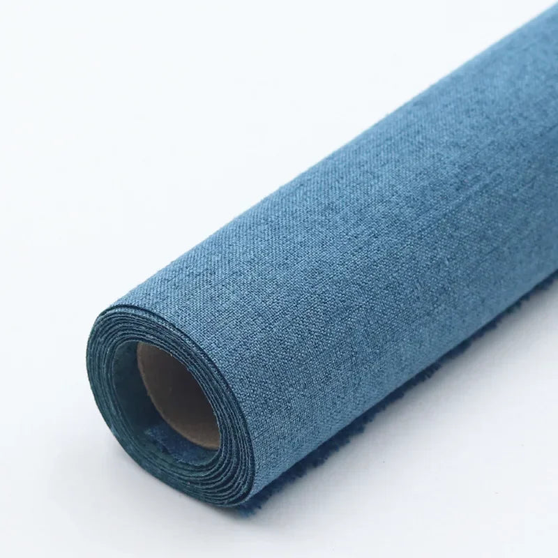 Self Adhesive Linen Fabric Adhesive Durable Linen Cloth for Sofa Furniture Car Seats Office Chairs Boxes Handicraft Handmade DIY