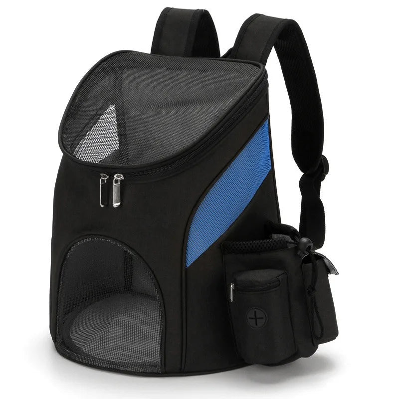 Pet Backpack Foldable Pet Portable Bags for Going Out Mesh Breathable with Side Pocket Cat Carriers Bags Dog Outside Backpack