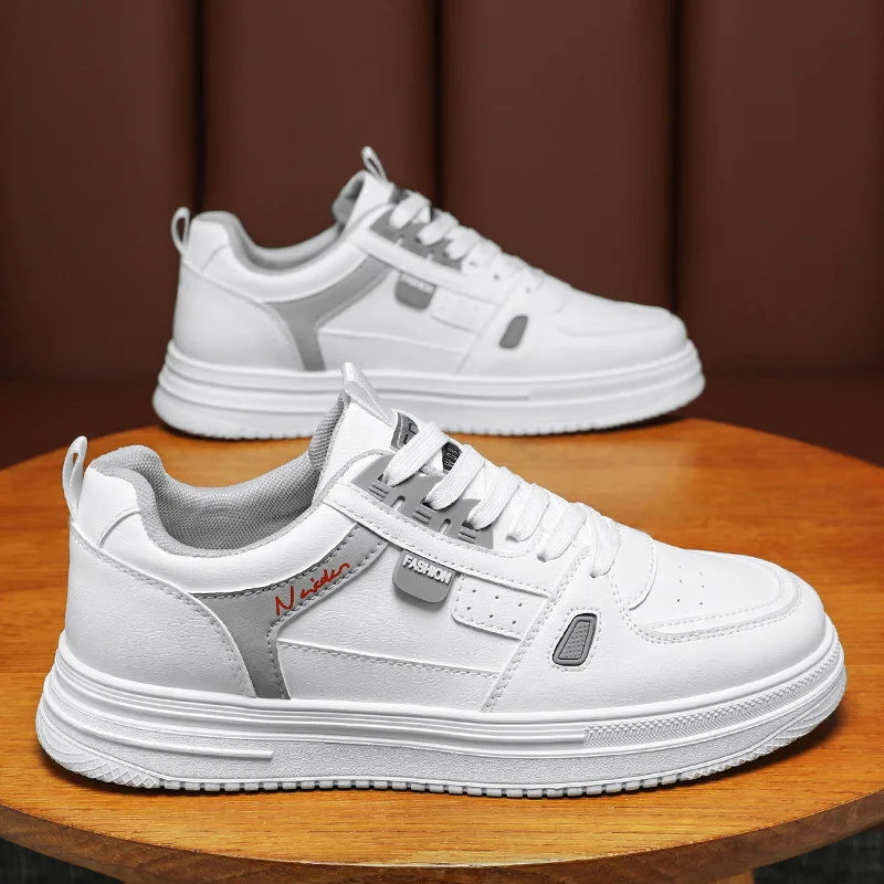 Men's shoes: Breathable, trendy, versatile, thick-soled white sneakers, sportswear, casual shoes, and board shoes