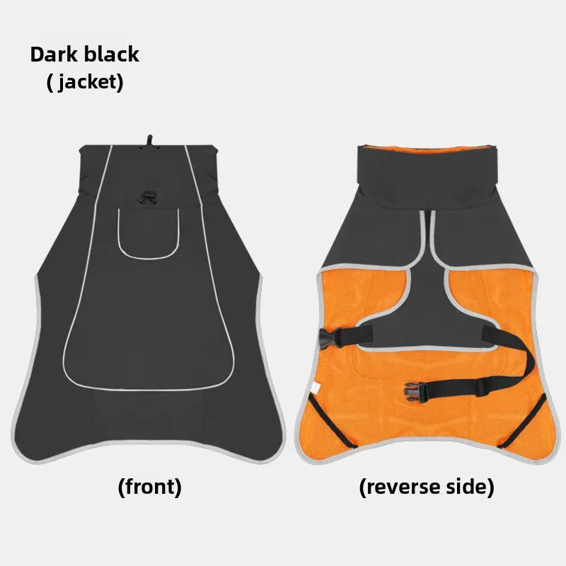 Dogs Clothes Pet Waterproof Raincoat Outdoor Sunny And Rainy Two Use Pet Clothing Medium And Large Dogs Raincoat