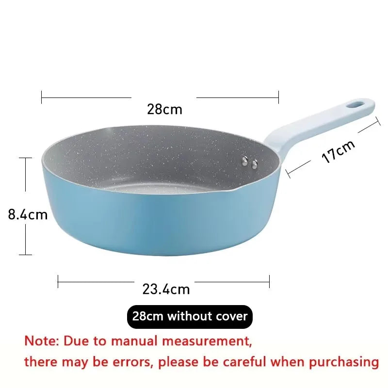 COOKER KING 24/26/28cm Maifan Stone Non-stick Frying Pan Pancake Household Chef Pot Universal Gas Induction Cooker Kitchenware