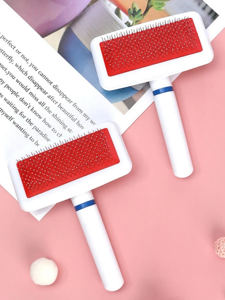 Pet Slicker Brush for Dogs Cats Massage Brush Deshedding Comb Grooming Brush for Poodle Maltese Puppy Kitten Guinea Pig Rabbit
