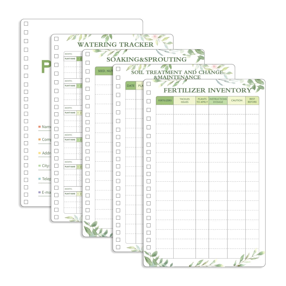 88 Pages A5 Gardening Planner Plant Care Journal With Checklists Layout Design Tips Planting Sowing Guide Plant Care Tracker