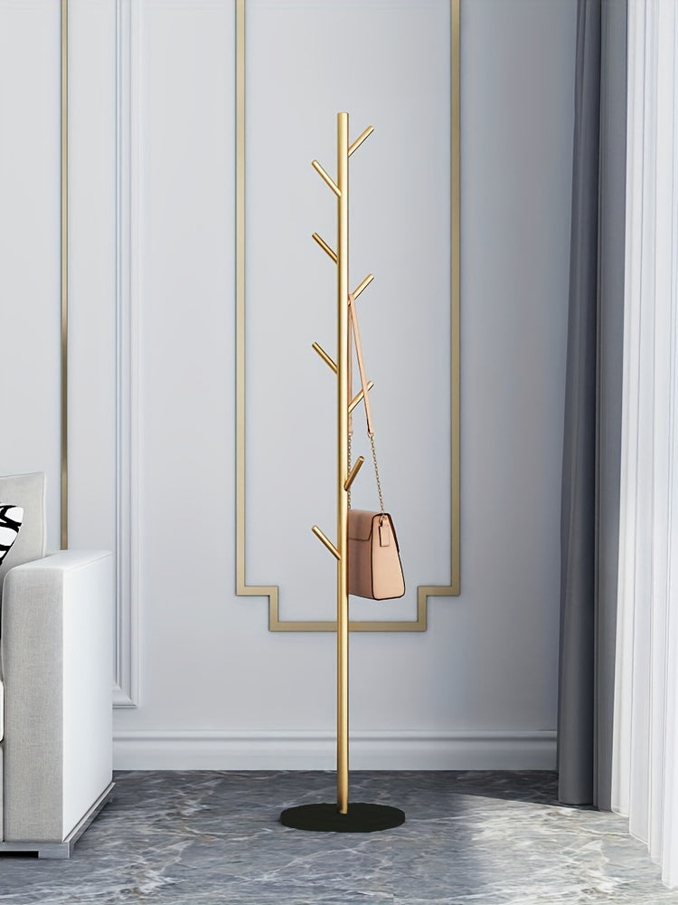 1pc Tree Coat Rack Stand, Free Standing Coat Rack W/Decorative Base, Hallway/Entryway Coat Hanger Stand For Clothes, Suits, Accessories