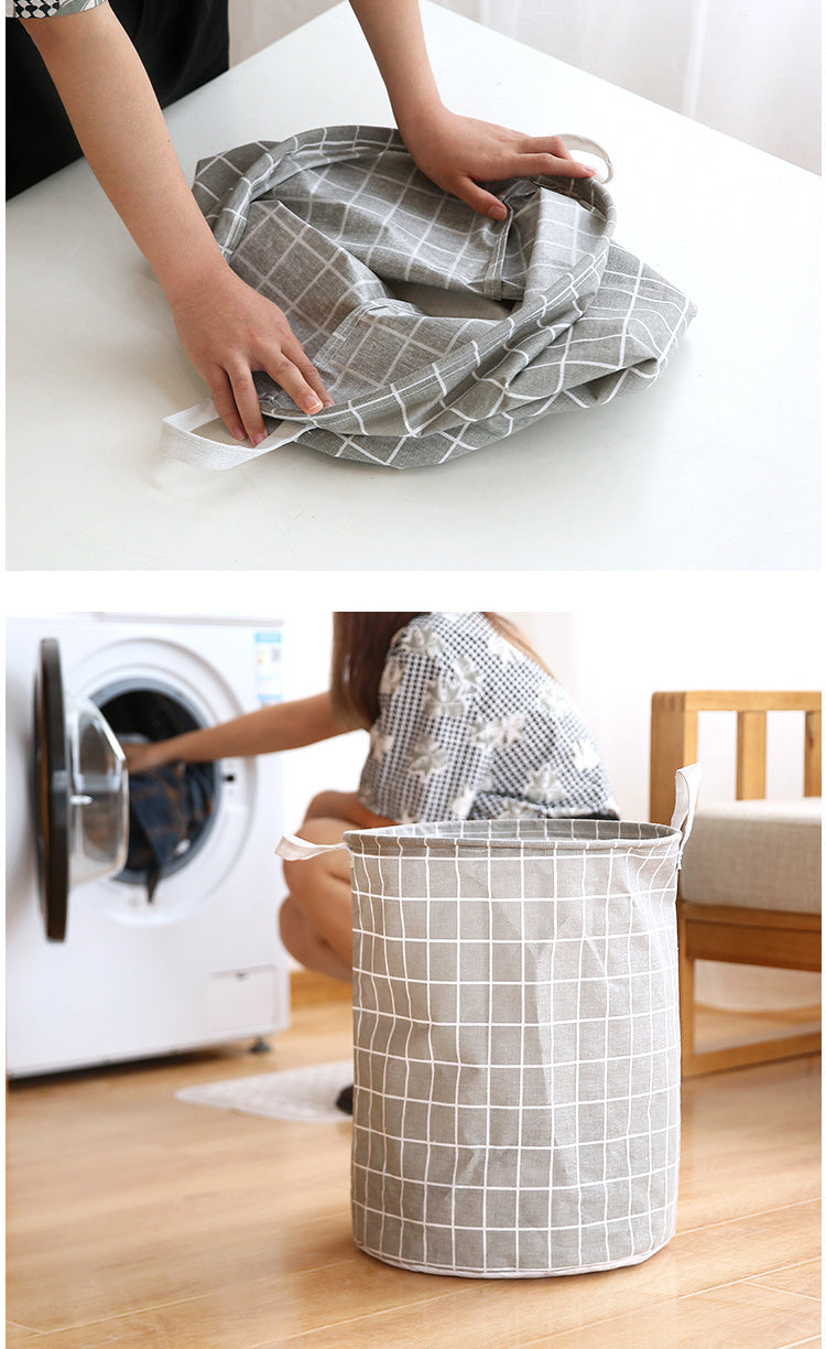 1pc Round Dirty Clothes Basket, Laundry Basket, Portable Dirty Clothes Hamper, laundry hhamper, storage bucket