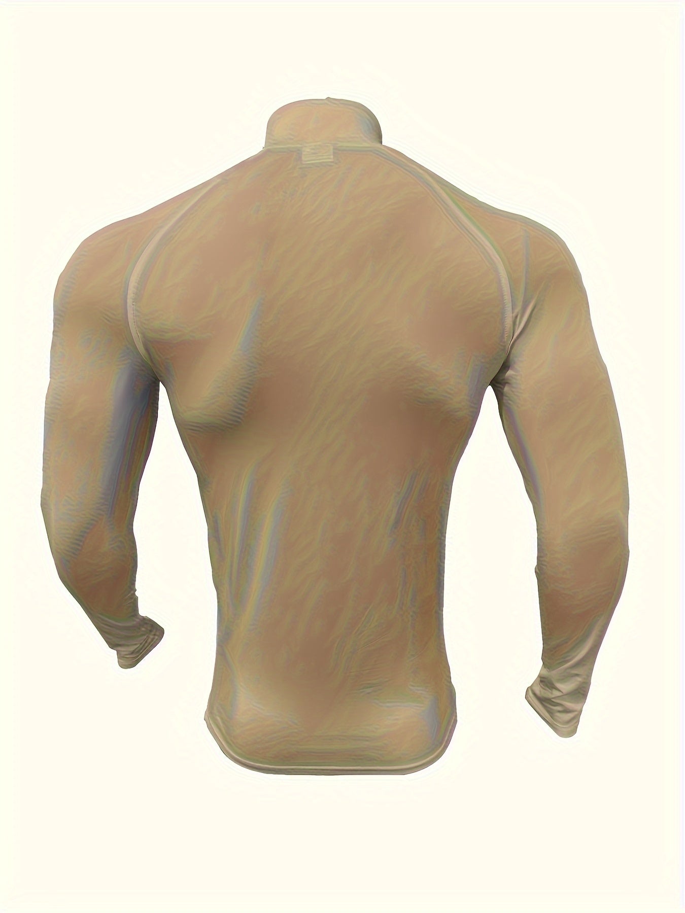 [Trending] Men's Athletic Long Sleeve Zip-Up Shirt - Stretchy, Breathable Polyester Blend for Running & Training