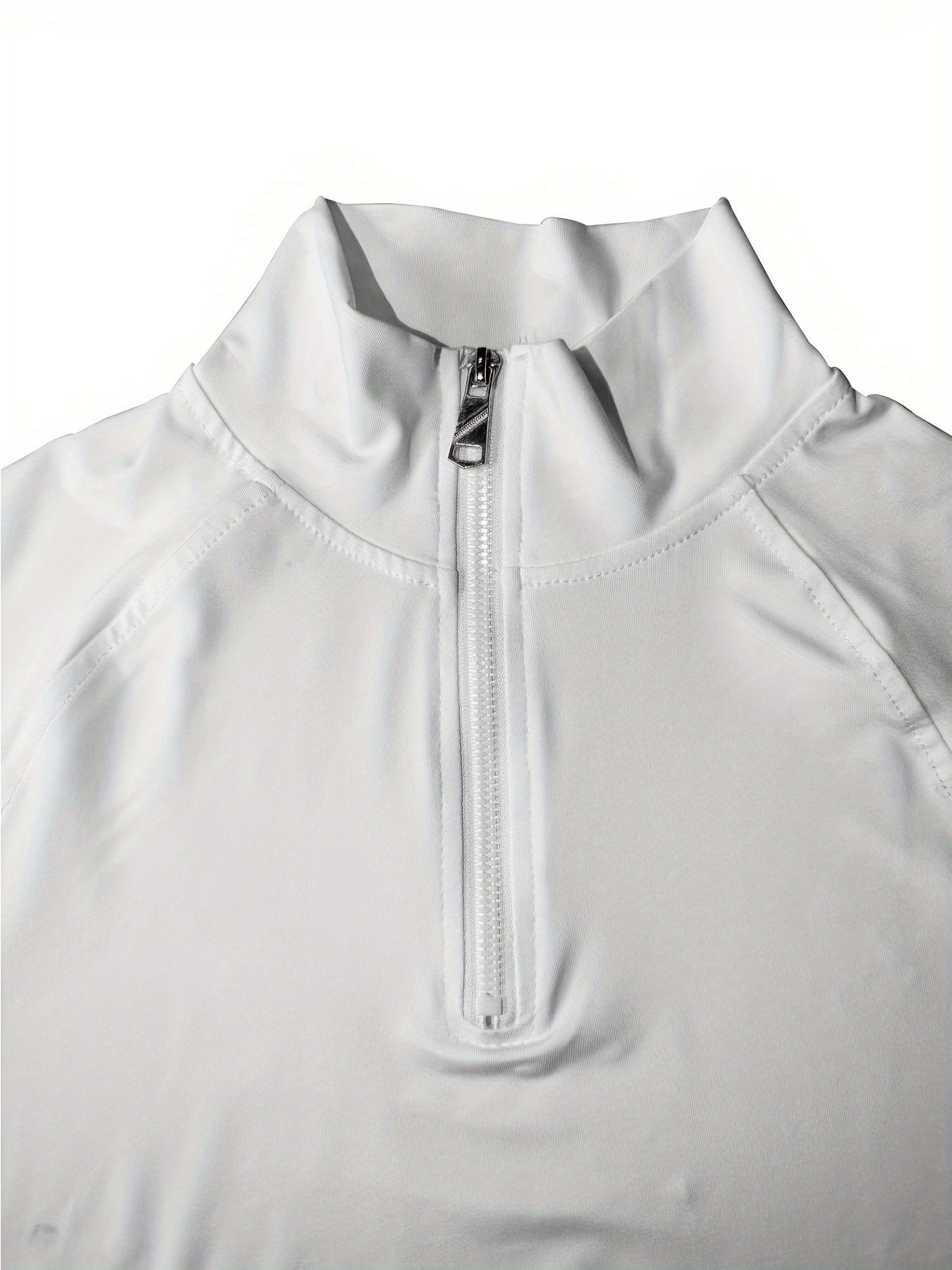 [Trending] Men's Athletic Long Sleeve Zip-Up Shirt - Stretchy, Breathable Polyester Blend for Running & Training