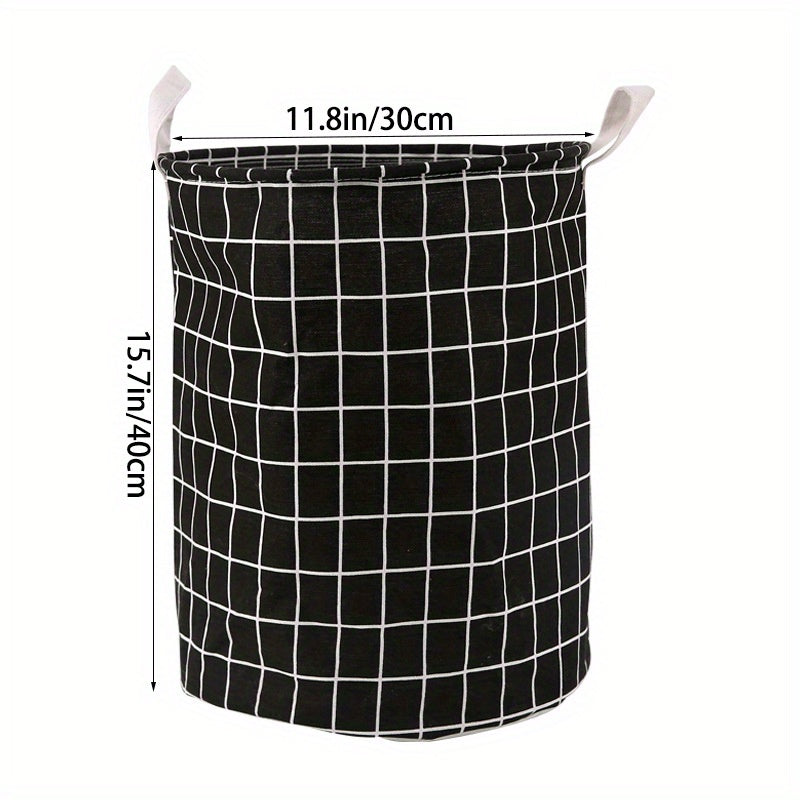 1pc Round Dirty Clothes Basket, Laundry Basket, Portable Dirty Clothes Hamper, laundry hhamper, storage bucket