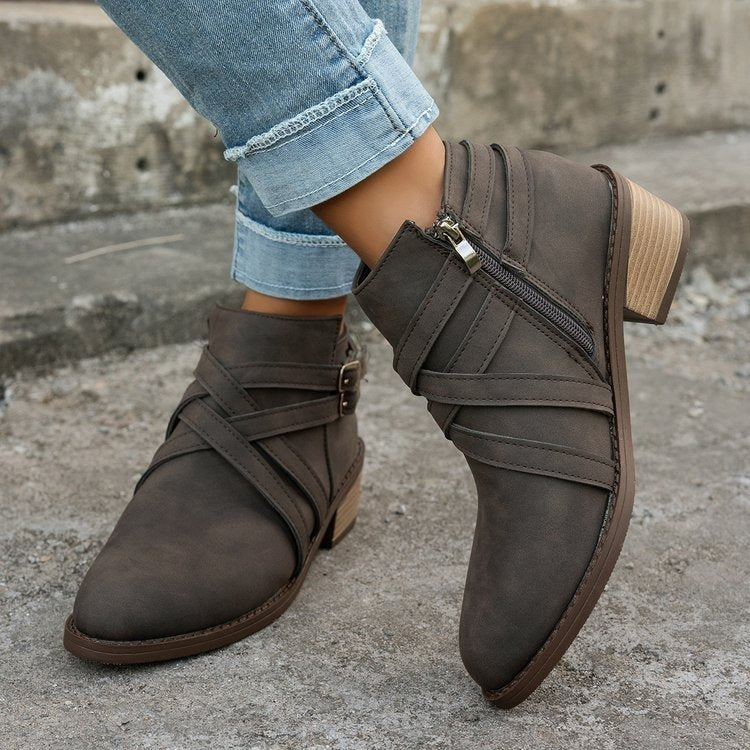 Retro Style Fashionable Single Boots