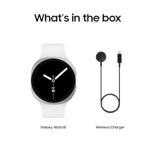Samsung Galaxy Watch 8 (2025) 40mm Bluetooth Smartwatch, Cushion Design, Fitness Tracker, Sleep Coaching, Running Coach, Energy Score, Heart Rate Tracking, Silver [US Version, 2 Yr Warranty]