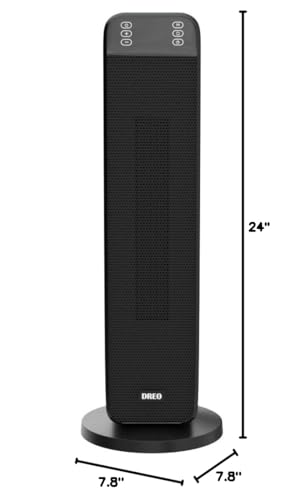 Dreo Space Heater Indoor, 25" 11.5ft/s Fast Portable Room Heater with Remote and Thermostat, 3 Modes, Overheating & Tip-Over Protection, Electric Heaters for Indoor Use Large Room, Bedroom, Gold