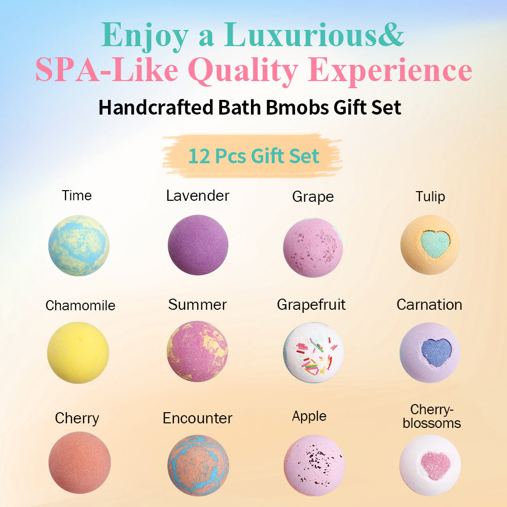 1pcs/12pcs Bath Bombs Gift Set, Handmade Fizzy Bubble Bath Bombs, Birthday Valentines Mothers Day Anniversary Christmas Best Gifts Ideas For Women