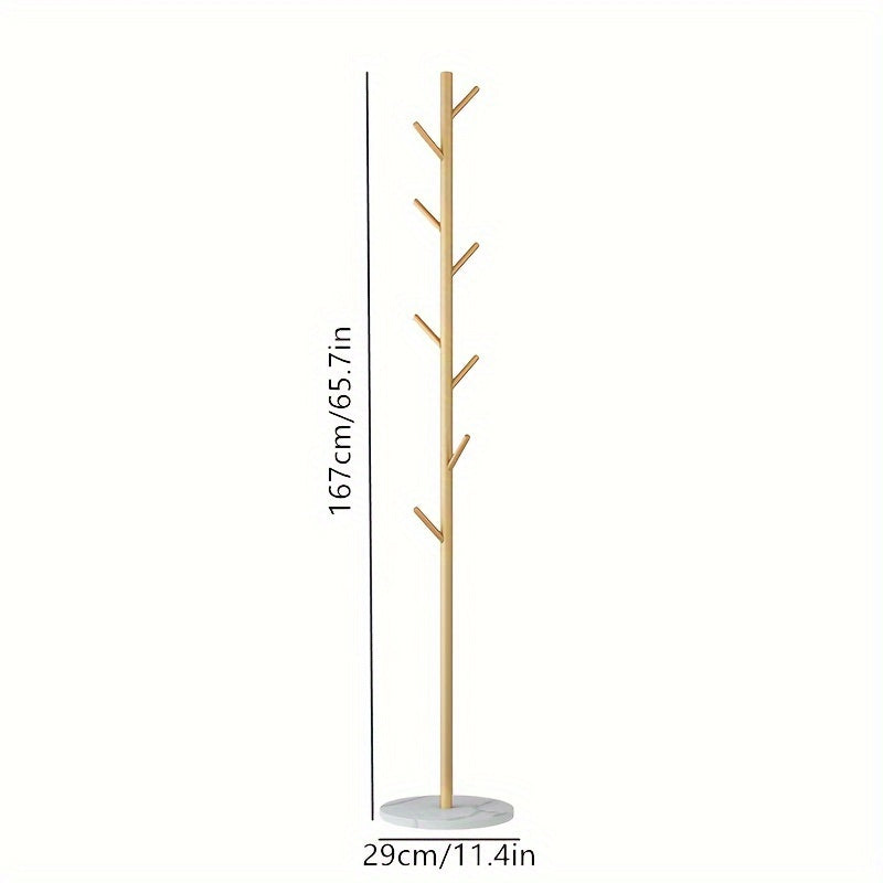 1pc Tree Coat Rack Stand, Free Standing Coat Rack W/Decorative Base, Hallway/Entryway Coat Hanger Stand For Clothes, Suits, Accessories