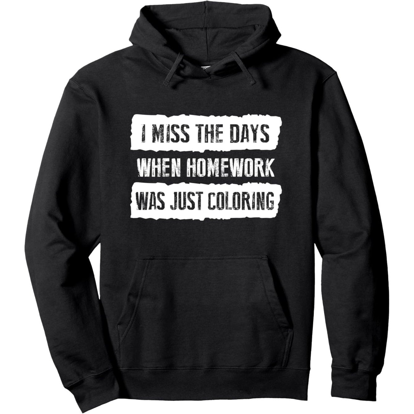Funny Homework Hoodie Trending Gift For Teen Girls & Boys Pullover Hoodie, Hooded Sweatshirt, Gift for Men Women Friends Family, 60% Cotton+40% Polyester, Fabric Weight 250g, S-XXL, Black