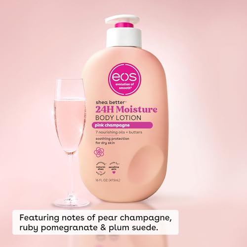 eos Shea Better Body Lotion, Fresh & Cozy, 24-Hour Moisture Skin Care, Lightweight & Non-Greasy, Natural Shea, Vegan, 16 fl oz