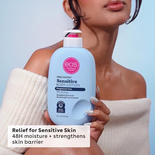 eos Shea Better Body Lotion, Fresh & Cozy, 24-Hour Moisture Skin Care, Lightweight & Non-Greasy, Natural Shea, Vegan, 16 fl oz