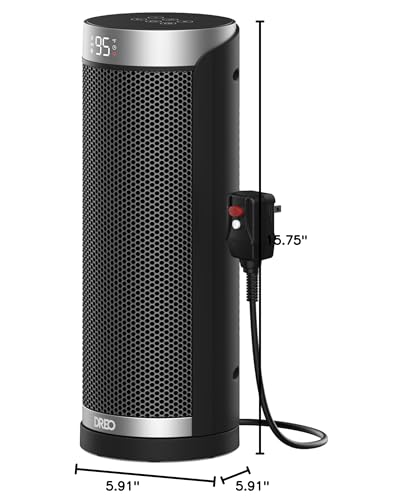 Dreo Space Heater, 1500W Electric Heaters for Indoor Use with Thermostat, 70° Oscillation, 8 Safety Protections, 5 Modes, Remote, 12H Timer, Quiet Portable Heater for Office, Bedroom, Large Room