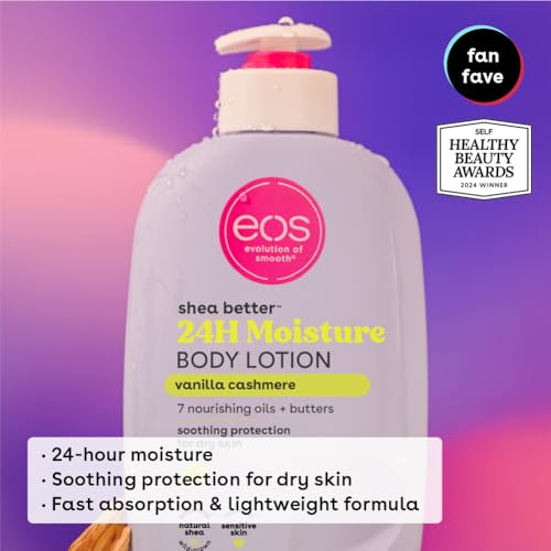 eos Shea Better Body Lotion, Fresh & Cozy, 24-Hour Moisture Skin Care, Lightweight & Non-Greasy, Natural Shea, Vegan, 16 fl oz