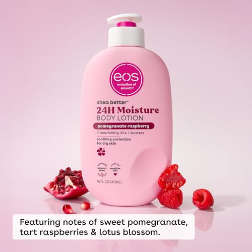 eos Shea Better Body Lotion, Fresh & Cozy, 24-Hour Moisture Skin Care, Lightweight & Non-Greasy, Natural Shea, Vegan, 16 fl oz