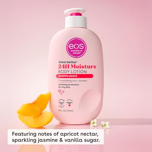 eos Shea Better Body Lotion, Fresh & Cozy, 24-Hour Moisture Skin Care, Lightweight & Non-Greasy, Natural Shea, Vegan, 16 fl oz