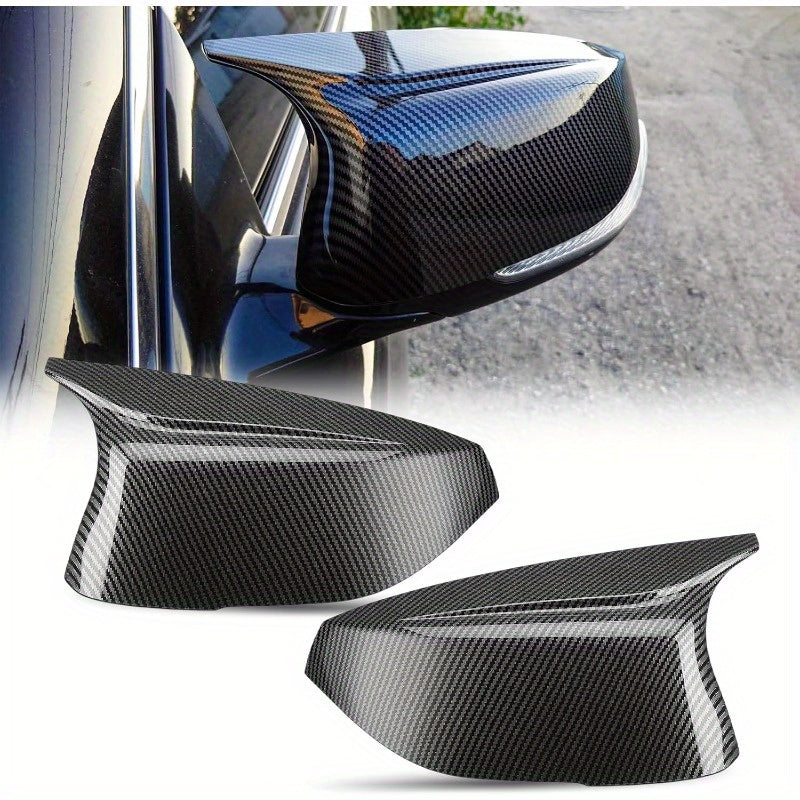 Carbon Fiber Mirror Cover Caps Rearview Side Mirror Covers for INFINITI Q50 2014-2022 & Q60 2017-2022 - Left Driver and Right Passenger Side, 2pcs, Car Mirror Protection, Automotive Exterior Upgrade, Sleek Car Accessories, Mo