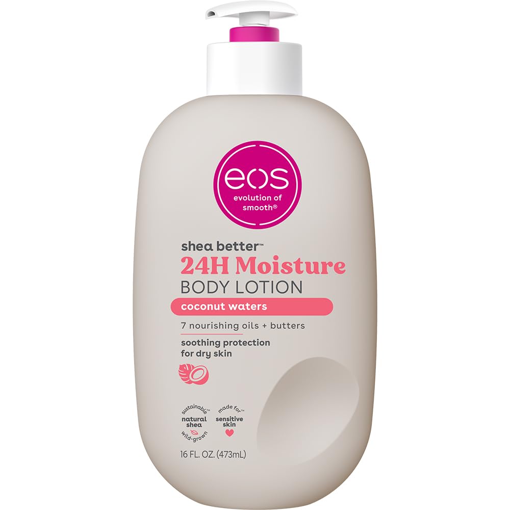 eos Shea Better Body Lotion, Fresh & Cozy, 24-Hour Moisture Skin Care, Lightweight & Non-Greasy, Natural Shea, Vegan, 16 fl oz