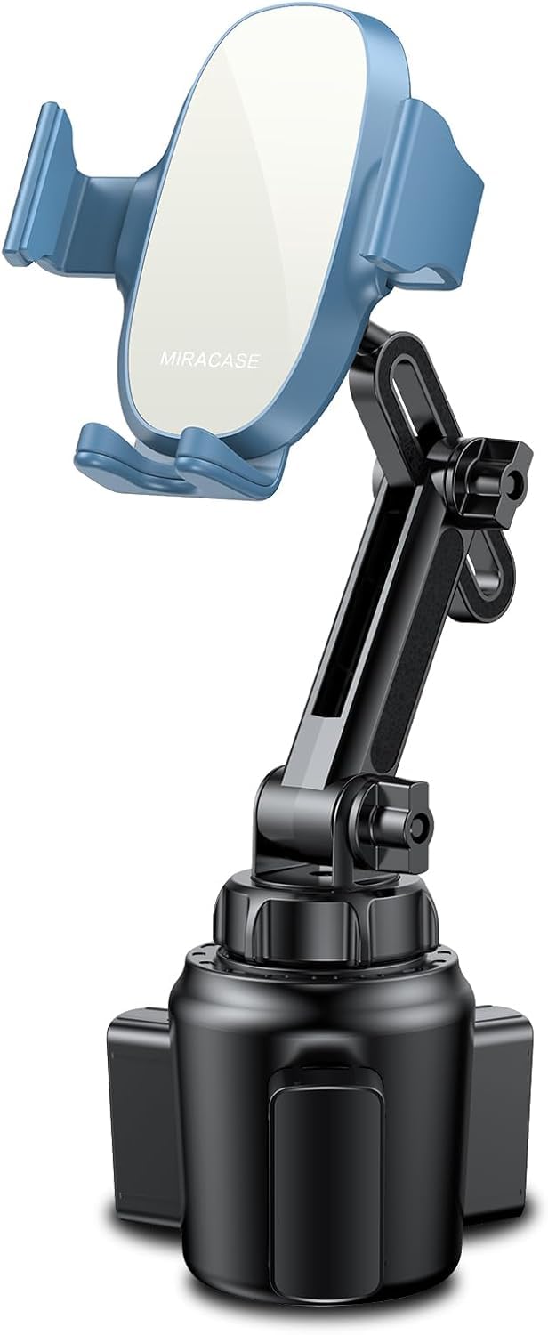 Miracase [Upgraded Version Cup Phone Holder for Car, Universal Adjustable Long Neck Car Phone Mount Cradle Friendly Compatible with iPhone Samsung Google and All 4.0-7.0 inches Smartphones