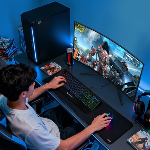 KOORUI 24 inch Curved Gaming Monitor 180Hz FHD 1080P Computer Monitor, 1ms 1500R Display, Adaptive Sync, FreeSync Premium, HDMI 2.0X2 & DP 1.2, VESA, Tilt, 24E6CA