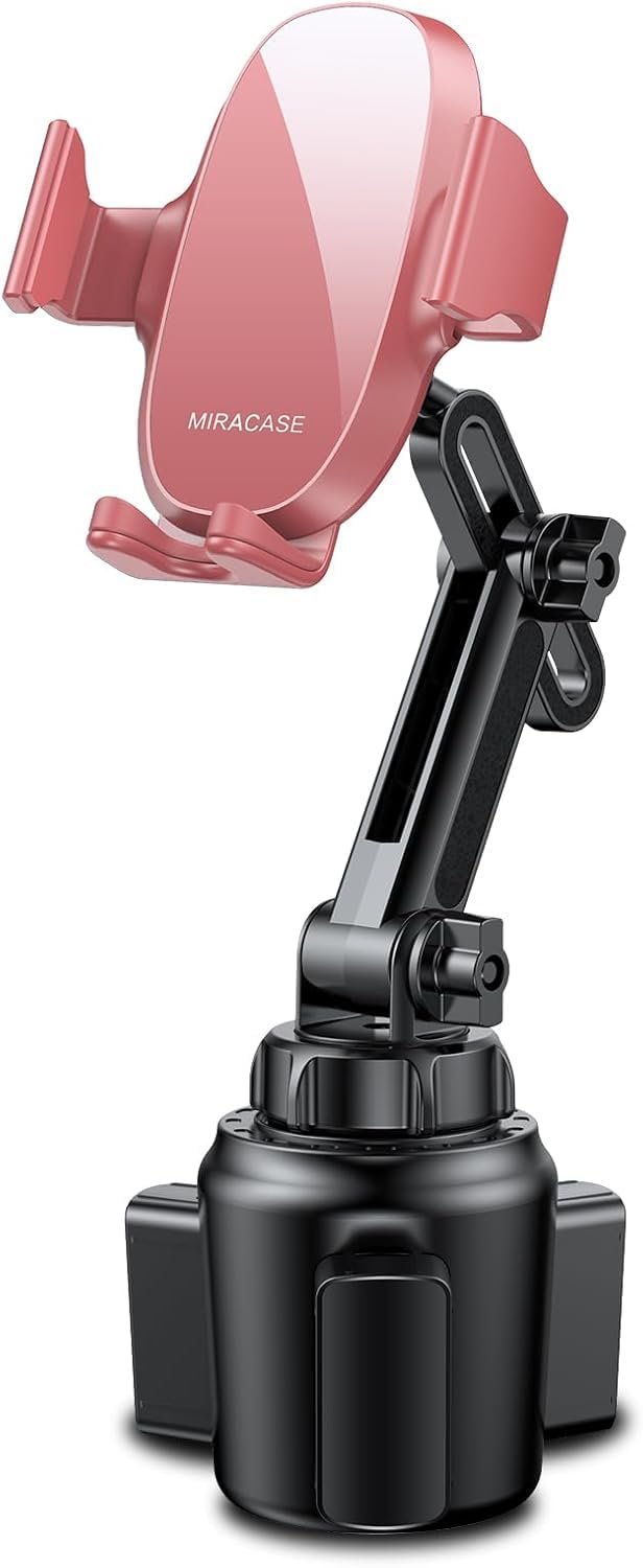 Miracase [Upgraded Version Cup Phone Holder for Car, Universal Adjustable Long Neck Car Phone Mount Cradle Friendly Compatible with iPhone Samsung Google and All 4.0-7.0 inches Smartphones