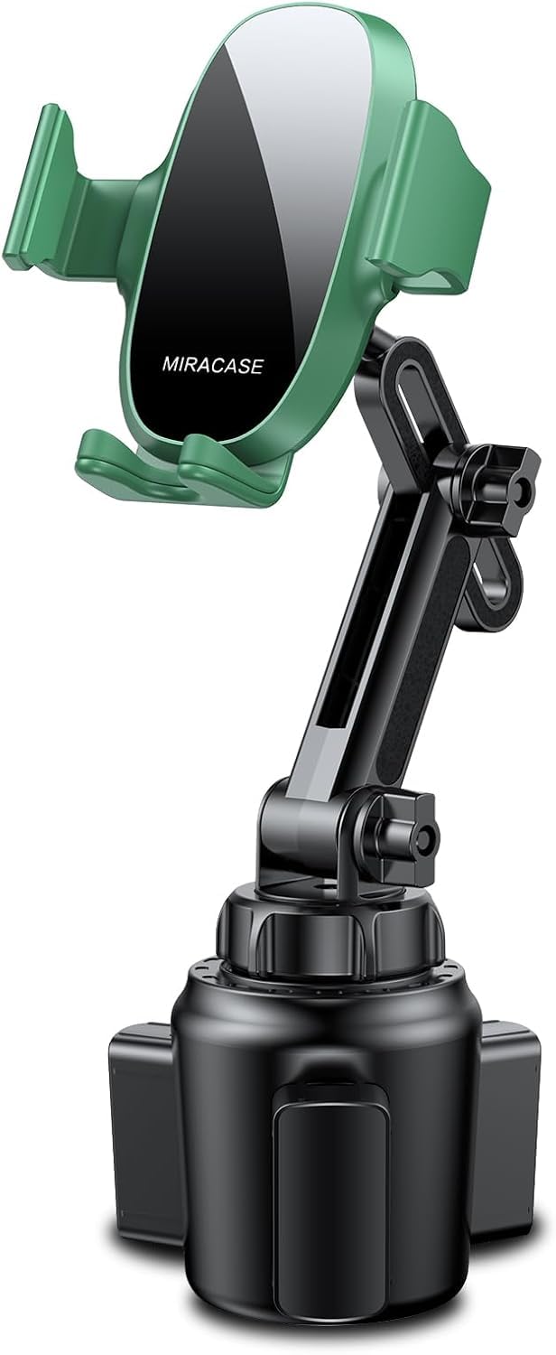 Miracase [Upgraded Version Cup Phone Holder for Car, Universal Adjustable Long Neck Car Phone Mount Cradle Friendly Compatible with iPhone Samsung Google and All 4.0-7.0 inches Smartphones