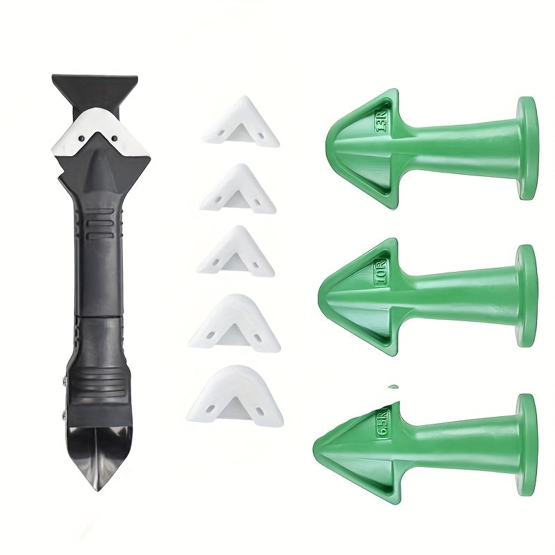 3pcs Silicone Caulk Nozzle Applicator Tools - Durable Plastic, Easy-Grip Handle for Floor Cleaning & Tile Joint Dirt Spatula, Ideal for Epoxy Sealant Application, Perfect Christmas & New Year Gift, Caulk Removal Tool