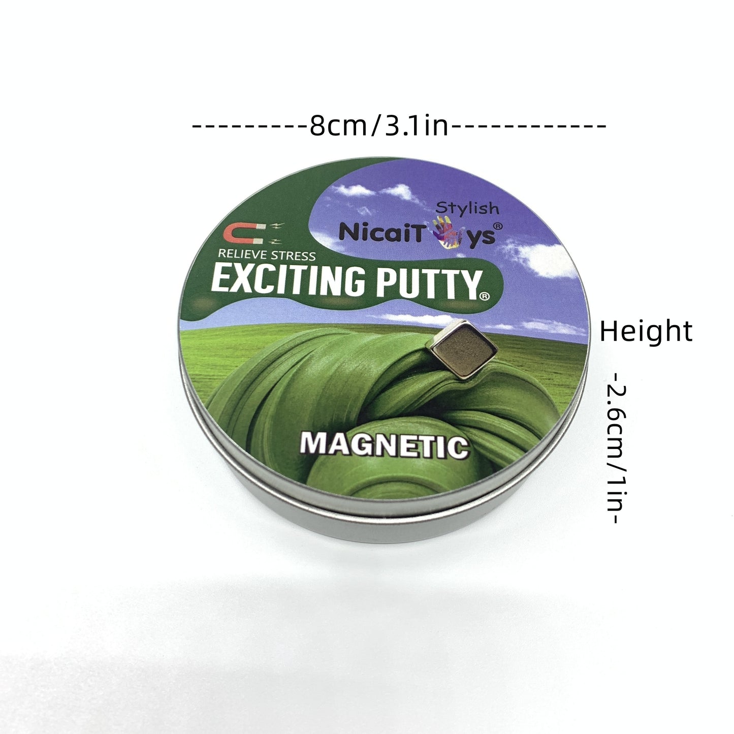 Magnetic Plasticine, Magnetic Bouncing Silicon Mud, Swallowing Magnet Mud, Children's Adult Creative Decompression Educational Toys, Halloween, Christmas and Thanksgiving Day gift