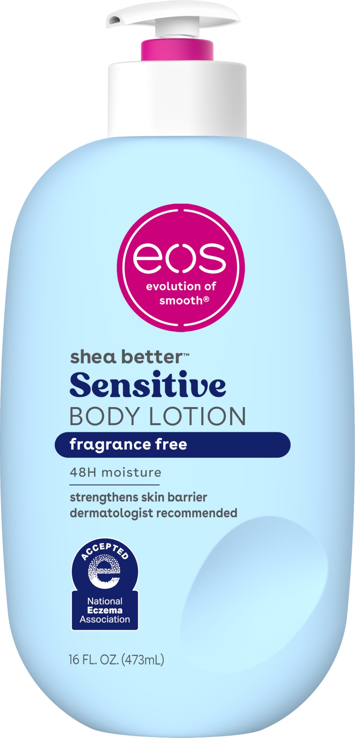 eos Shea Better Body Lotion, Fresh & Cozy, 24-Hour Moisture Skin Care, Lightweight & Non-Greasy, Natural Shea, Vegan, 16 fl oz