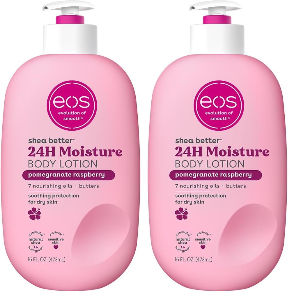 eos Shea Better Body Lotion, Fresh & Cozy, 24-Hour Moisture Skin Care, Lightweight & Non-Greasy, Natural Shea, Vegan, 16 fl oz