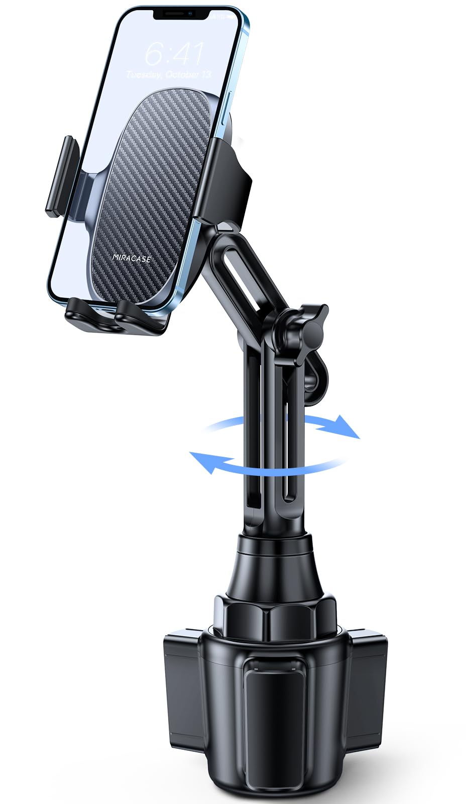 Miracase [Upgraded Version Cup Phone Holder for Car, Universal Adjustable Long Neck Car Phone Mount Cradle Friendly Compatible with iPhone Samsung Google and All 4.0-7.0 inches Smartphones